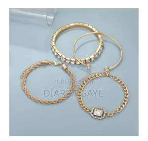 Ensemble De 4 Bracelets Dorés