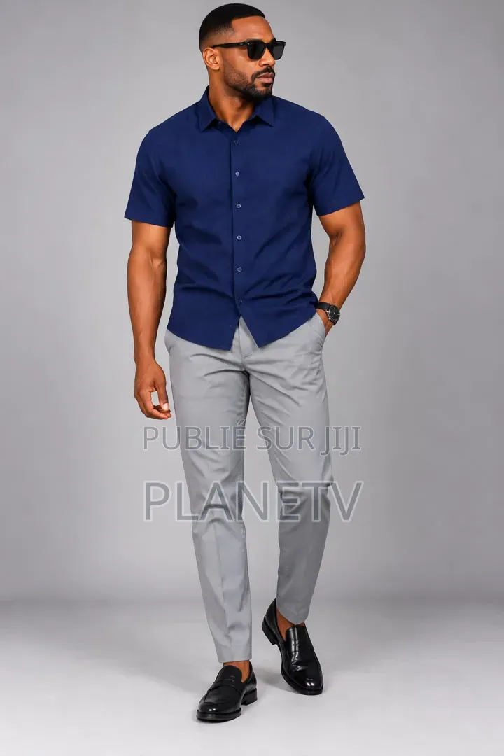 Ensemble Pantalon Kaki Chemise Lain Coton CFHLM