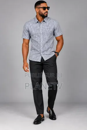 Ensemble Pantalon Kaki Chemise Lain Coton CFHLM