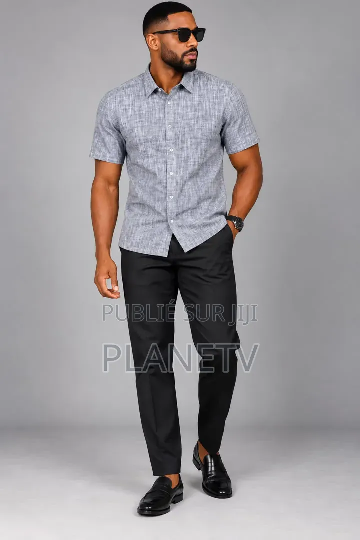 Ensemble Pantalon Kaki Chemise Lain Coton CFHLM