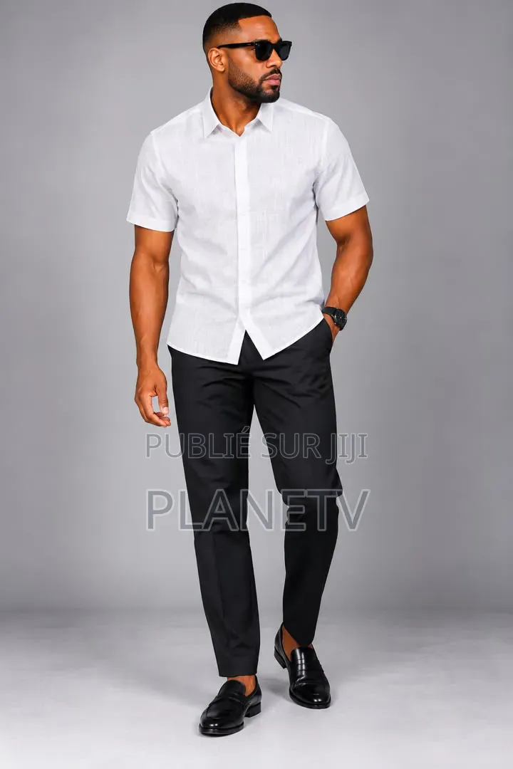 Ensemble Pantalon Kaki Chemise Lain Coton CFHLM