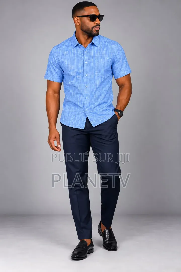 Ensemble Pantalon Kaki Chemise Lain Coton CFHLM