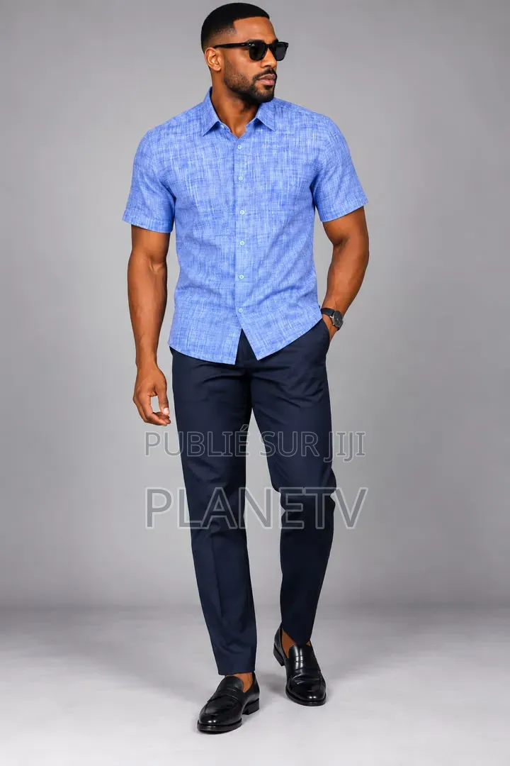 Ensemble Pantalon Kaki Chemise Lain Coton CFHLM