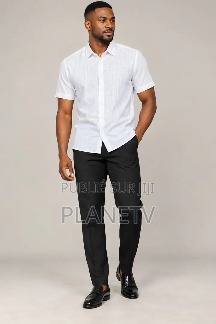 Ensemble Pantalon Kaki Chemise Lain Coton CFHLM