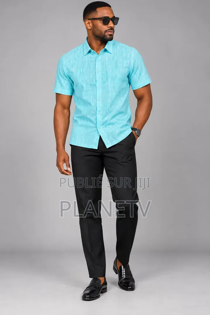 Ensemble Pantalon Kaki Chemise Lain Coton CFHLM