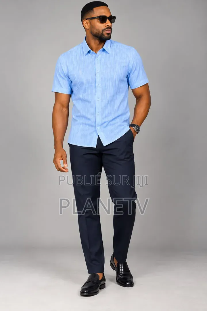 Ensemble Pantalon Kaki Chemise Lain Coton CFHLM