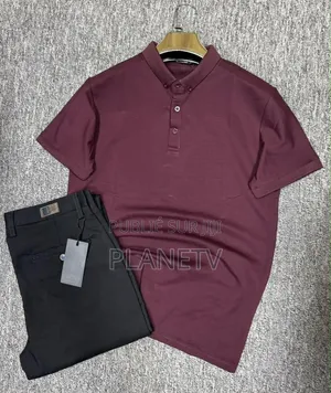 Ensemble Pantalon Kaki Et Lacoste en Coton CFHLM