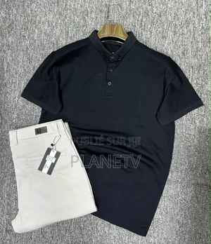 Ensemble Pantalon Kaki Et Lacoste en Coton CFHLM