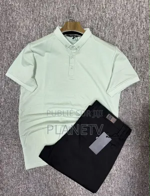 Ensemble Pantalon Kaki Et Lacoste en Coton CFHLM
