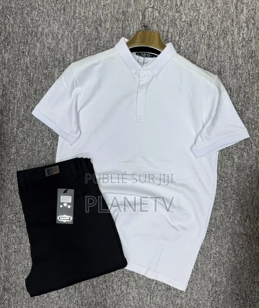 Ensemble Pantalon Kaki Et Lacoste en Coton CFHLM