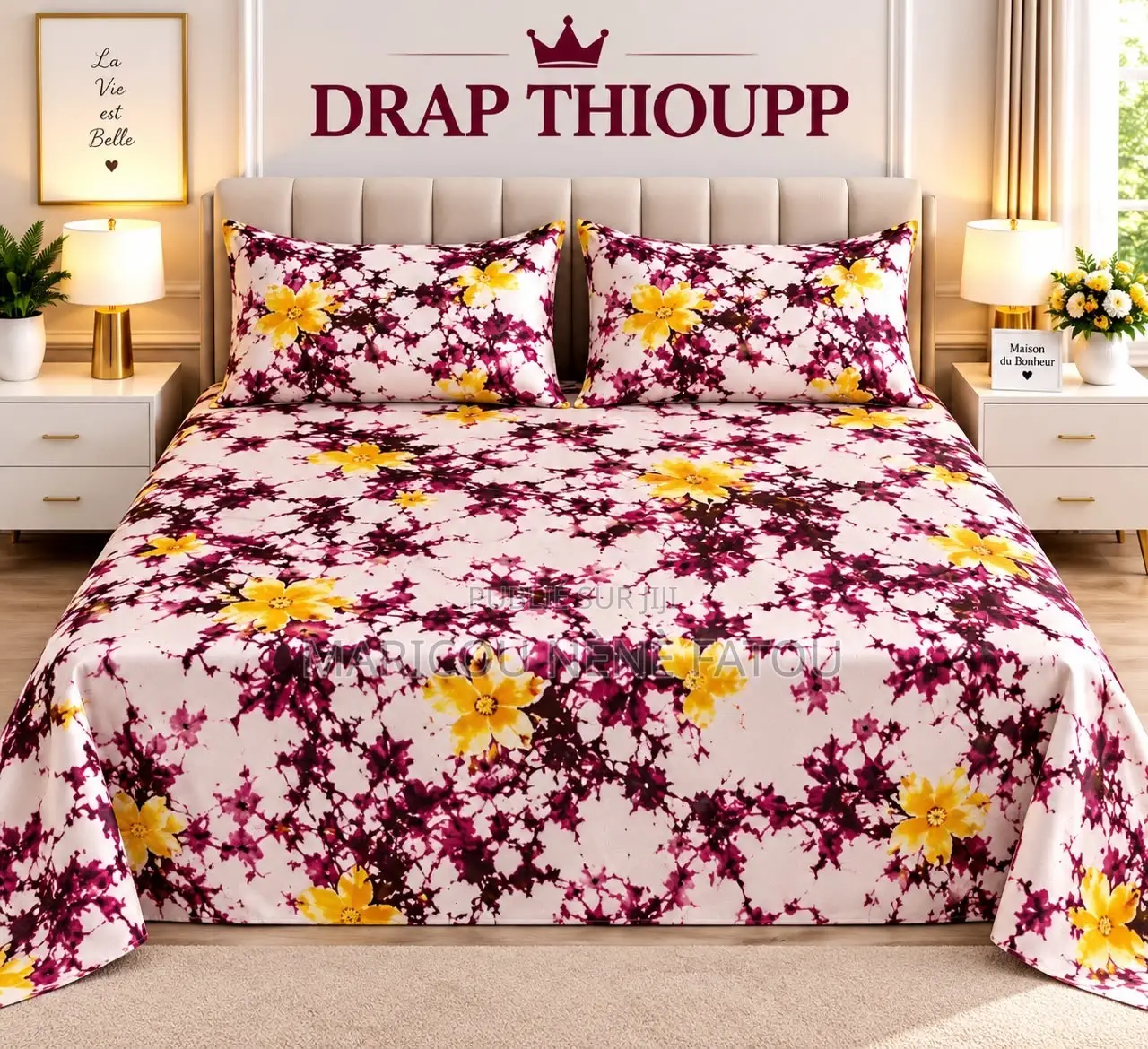 2 Draps De Lits Et 4 Oreillers