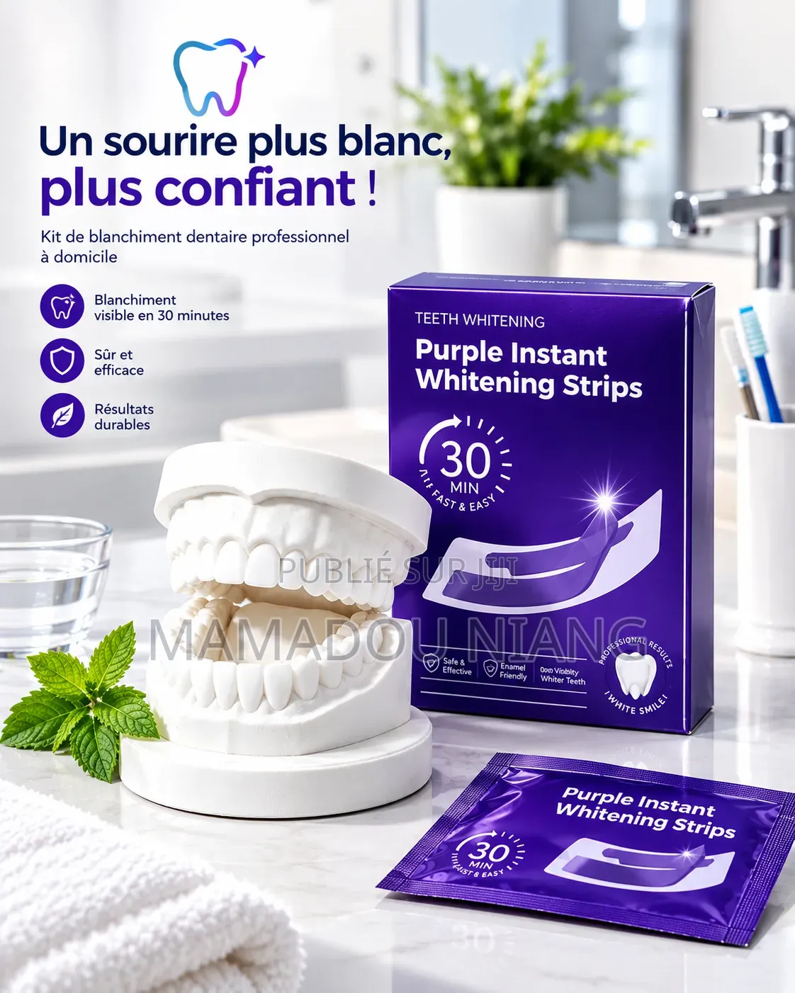 Kit, Bande De Blanchiment Dentaire Ultra Efficace.