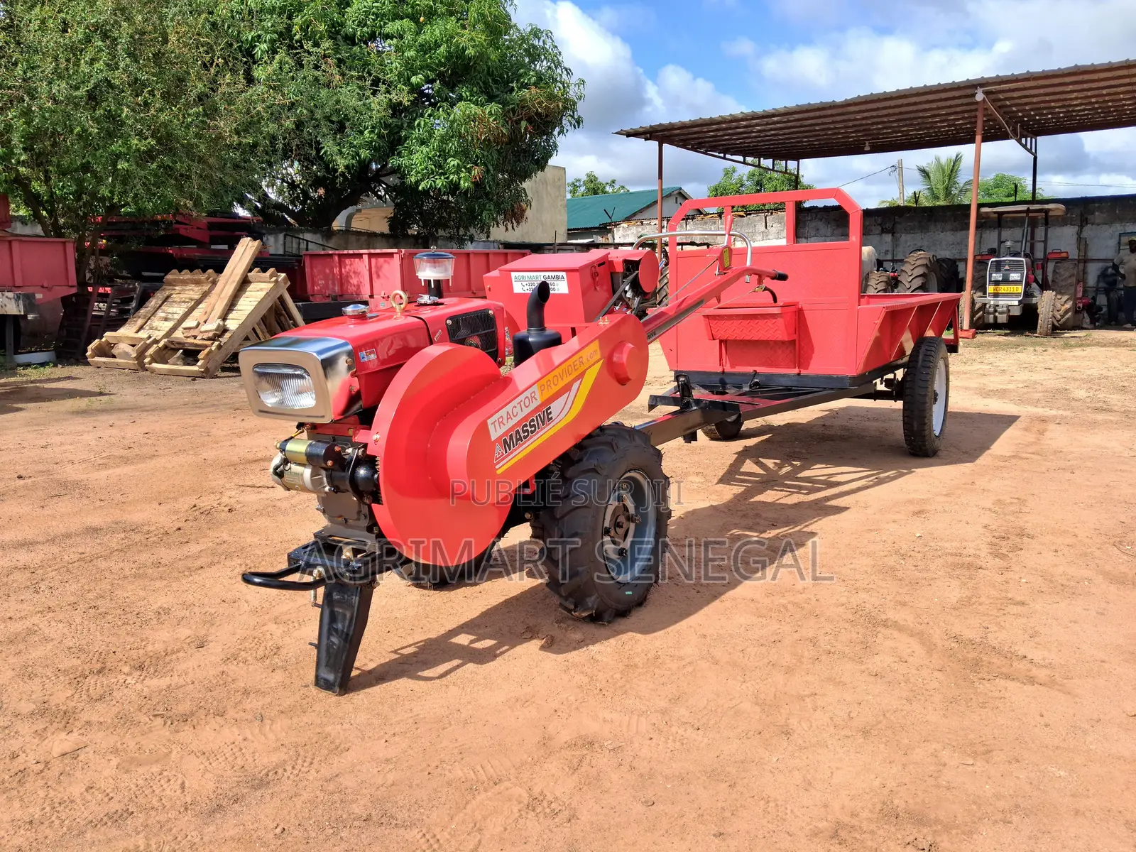 Motoculteur MASSIVE MT-22 Avec Remorque