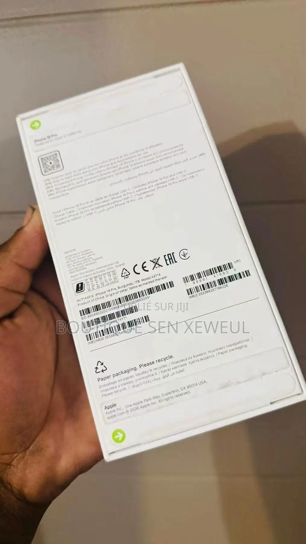 Nouveau Apple iPhone 18 Pro 1 TB Rouge