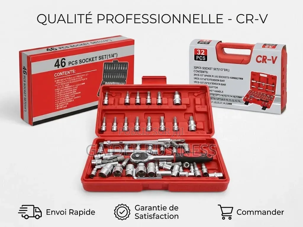 Coffrets De Clés À Cliquet Et Douilles Professionnels (CR-V)