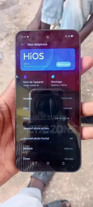 Tecno Spark 40 128 GB Noir