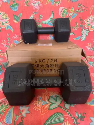 Paire D Halteres Hexagonales 5kg (10kg Total) Fitness