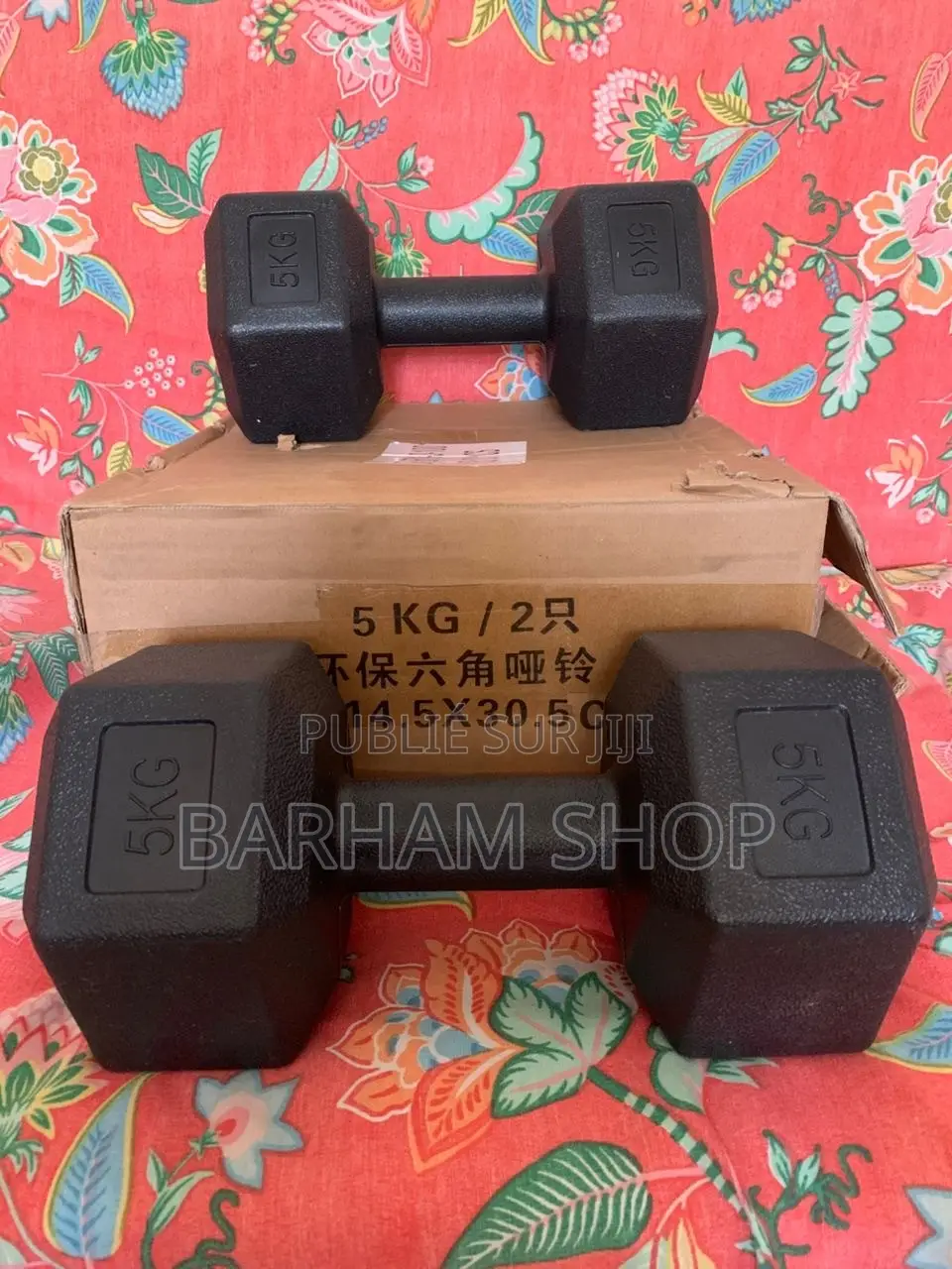 Paire D Halteres Hexagonales 5kg (10kg Total) Fitness