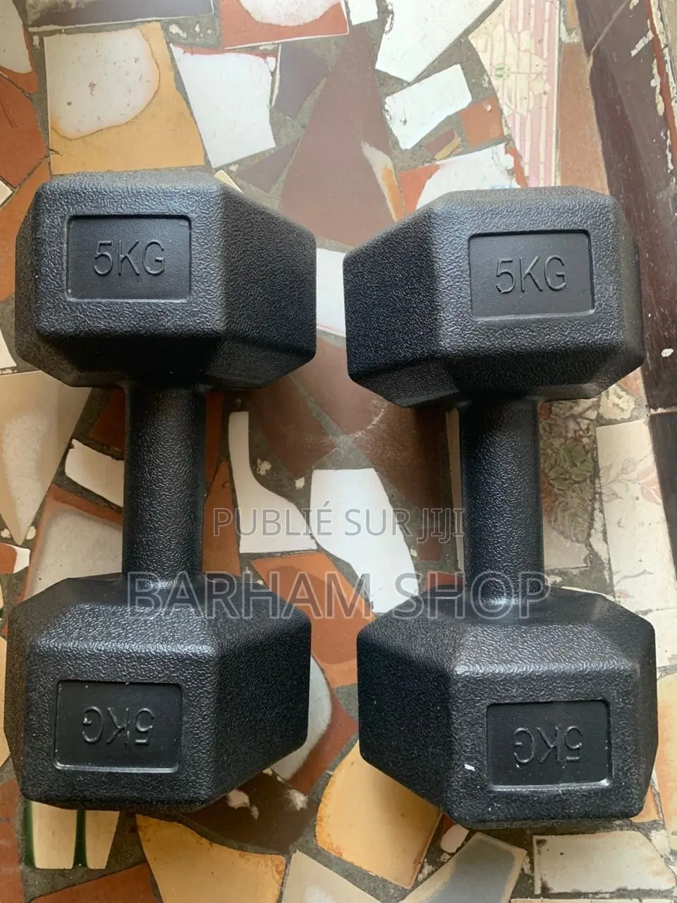 Paire D Halteres Hexagonales 5kg (10kg Total) Fitness