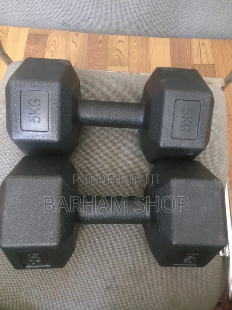 Paire D Halteres Hexagonales 5kg (10kg Total) Fitness