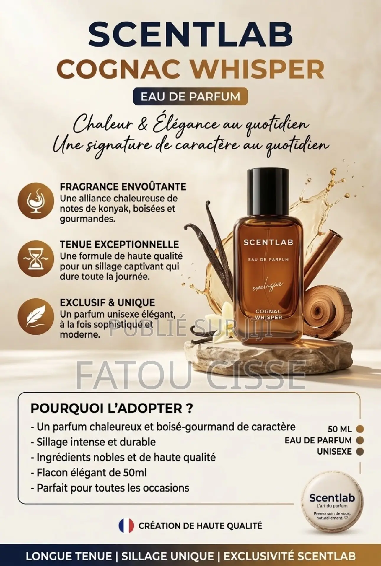Scentlab Cognac Whisper – L’élégance en Flacon !