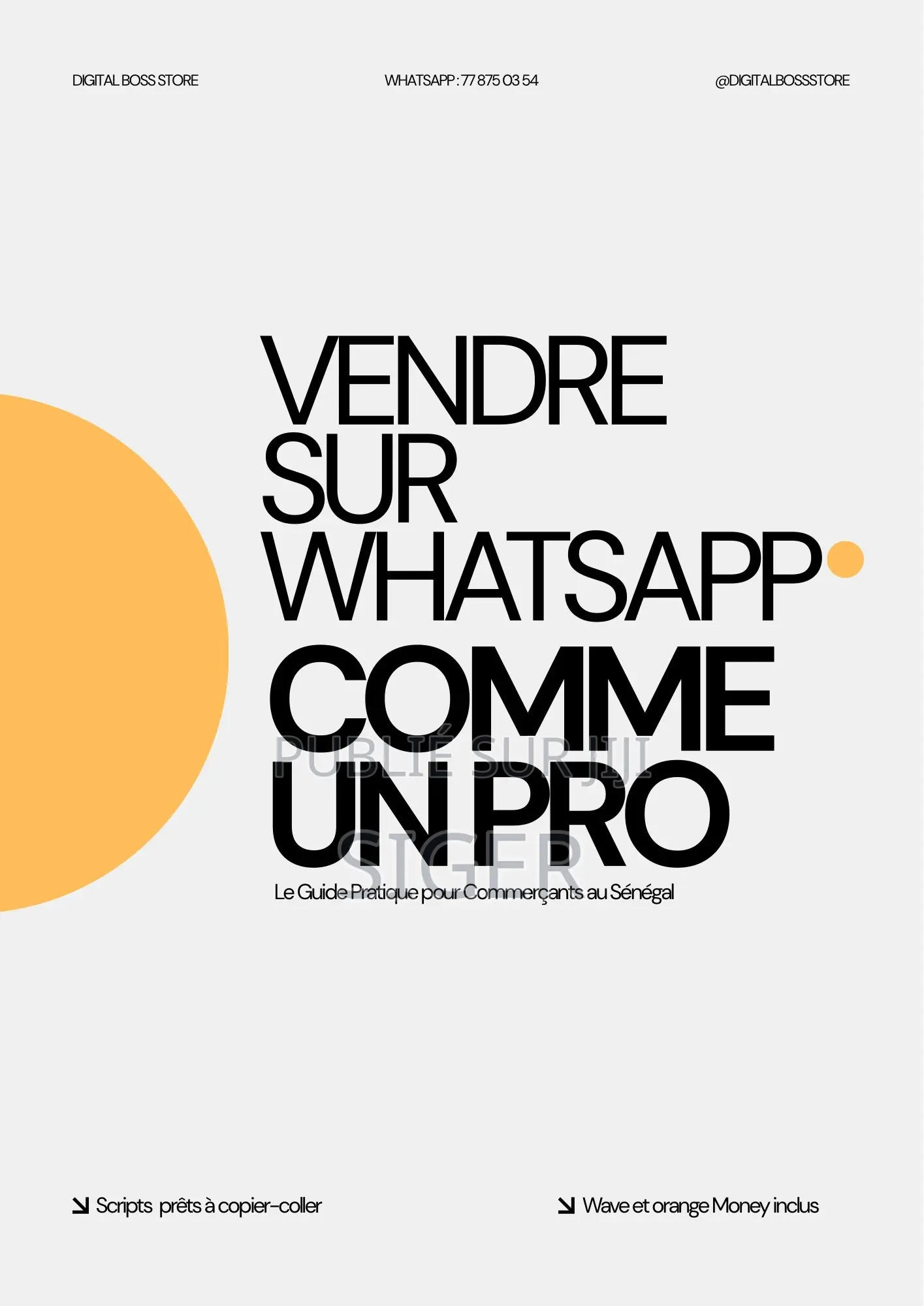 Ebook Vendre Sur WhatsApp Comme Un Pro - Guide Commerçants Sénégal