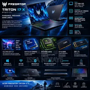 Nouveau Acer Predator Triton 17 X 32GB Intel Core i9 SSD 1T