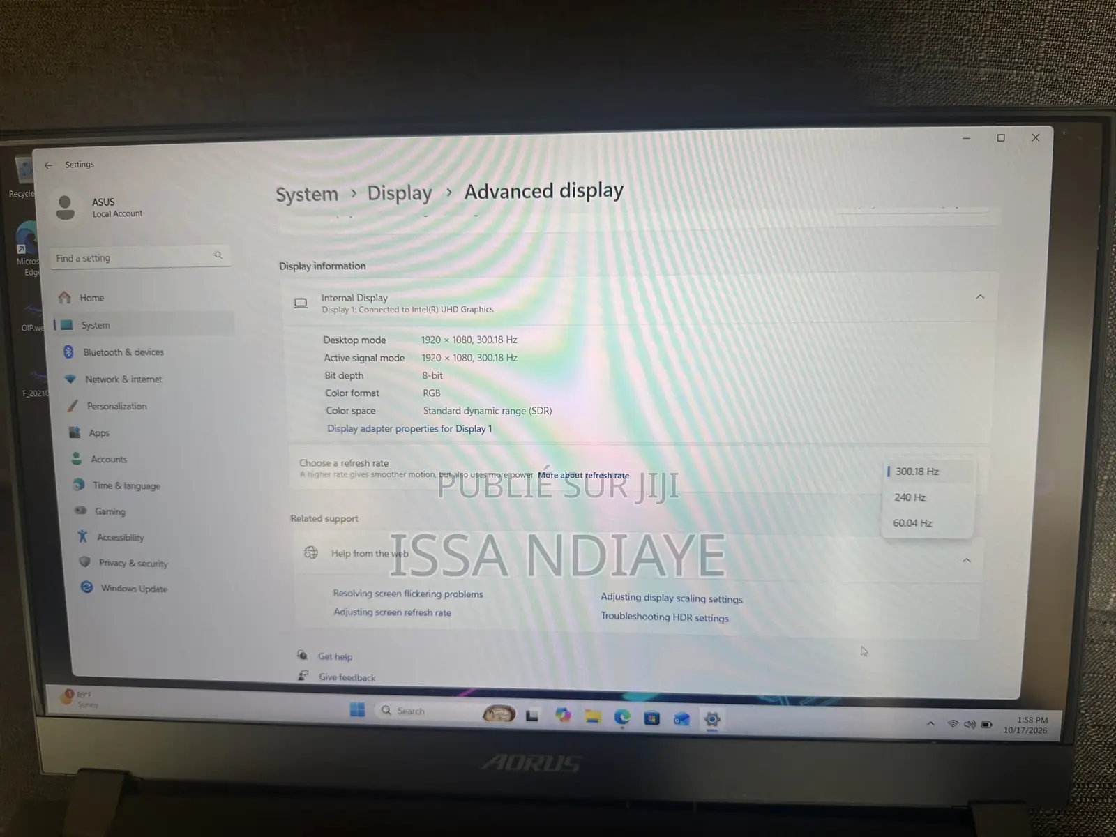 Nouveau Gigabyte AORUS 15P 32GB Intel Core i7 SSD 1T