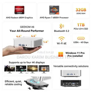 Nouveau Ordinateur de bureau 16GB AMD Ryzen 7 SSD 1T
