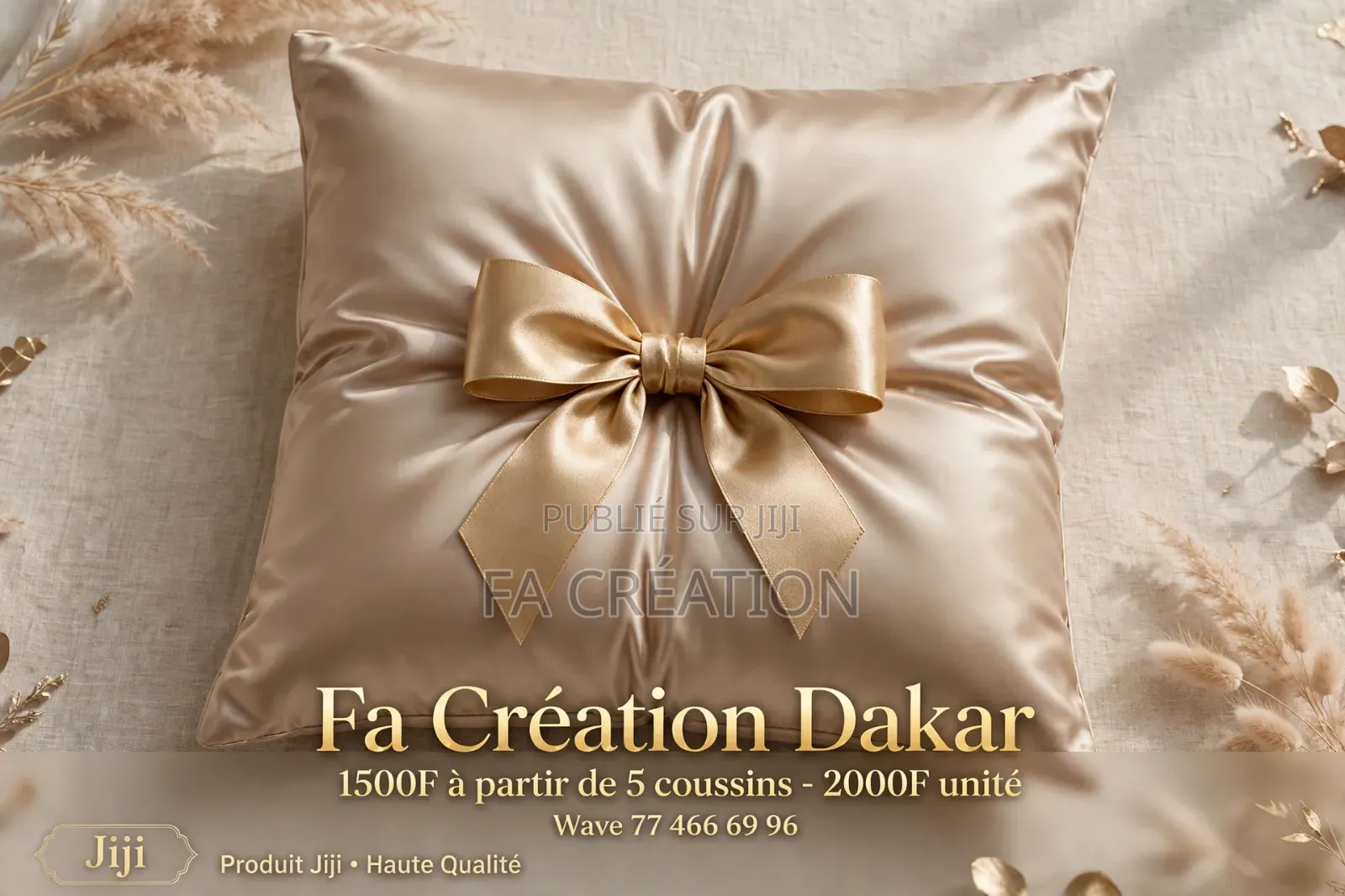 Coussin en Satin De Luxe