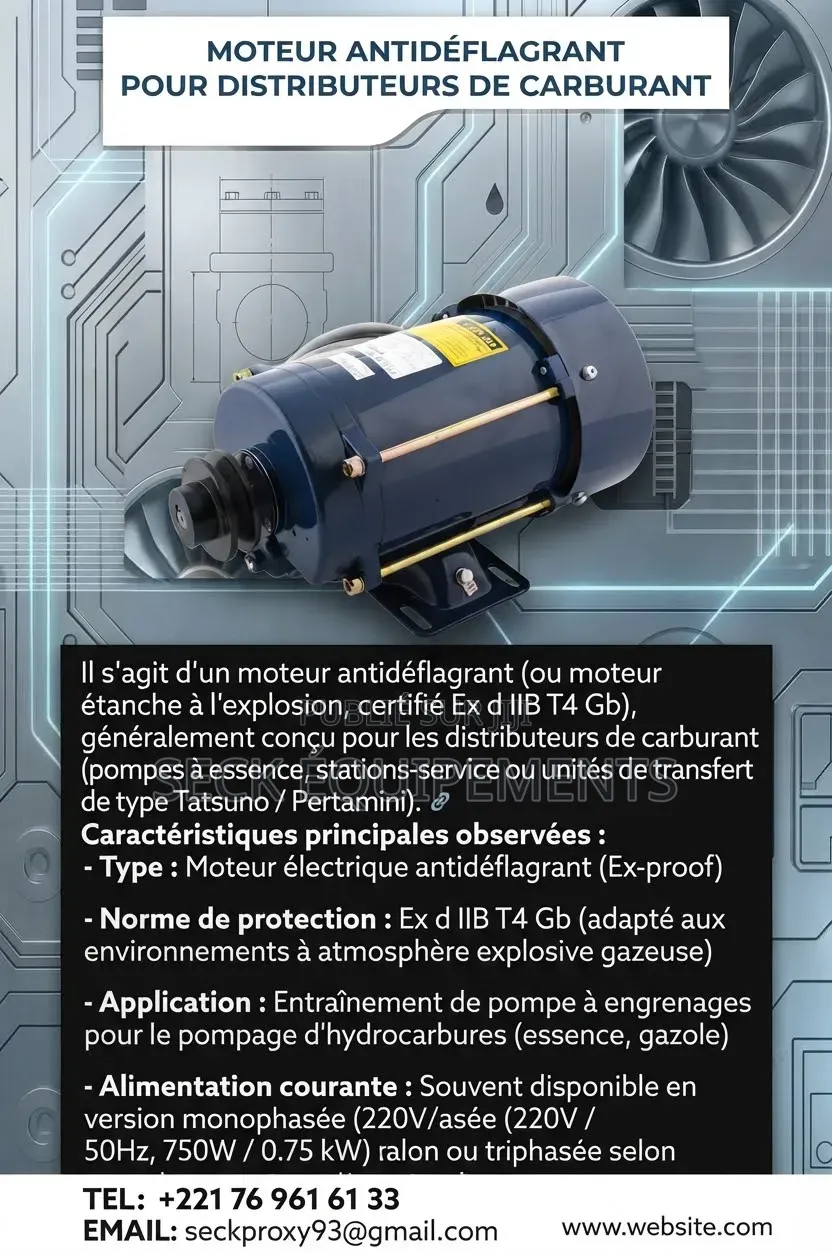 Moteur Antidéflagrant Pour Distributeur