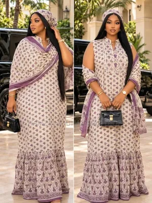 Robe Débardeur Et Robe Avec Manche 100% Cotton Avec Foulard De 2m