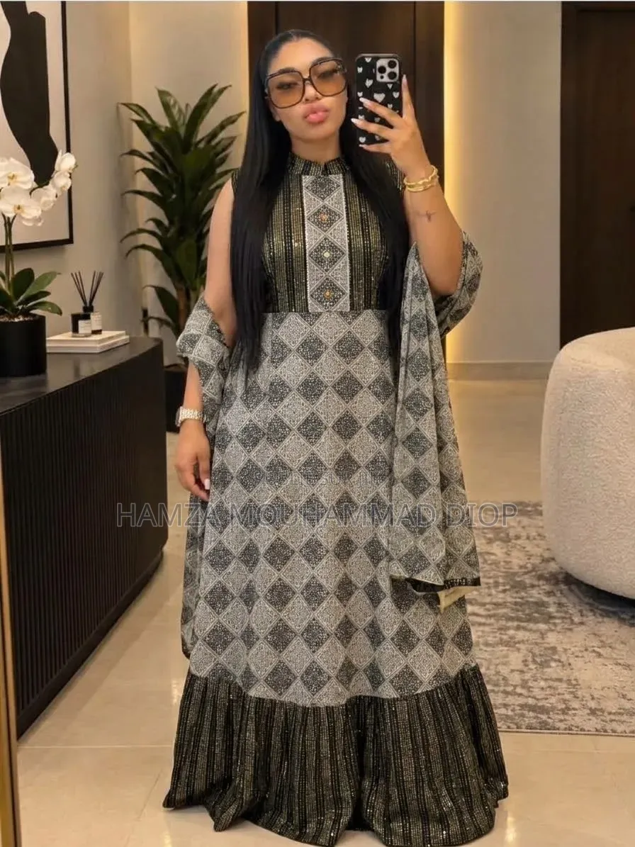 Robe Débardeur Et Robe Avec Manche 100% Cotton Avec Foulard De 2m