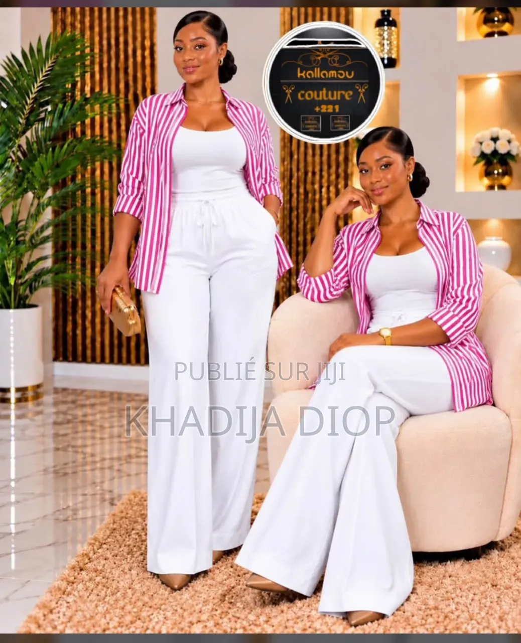 Bas Large Et Chemise Courte Manche