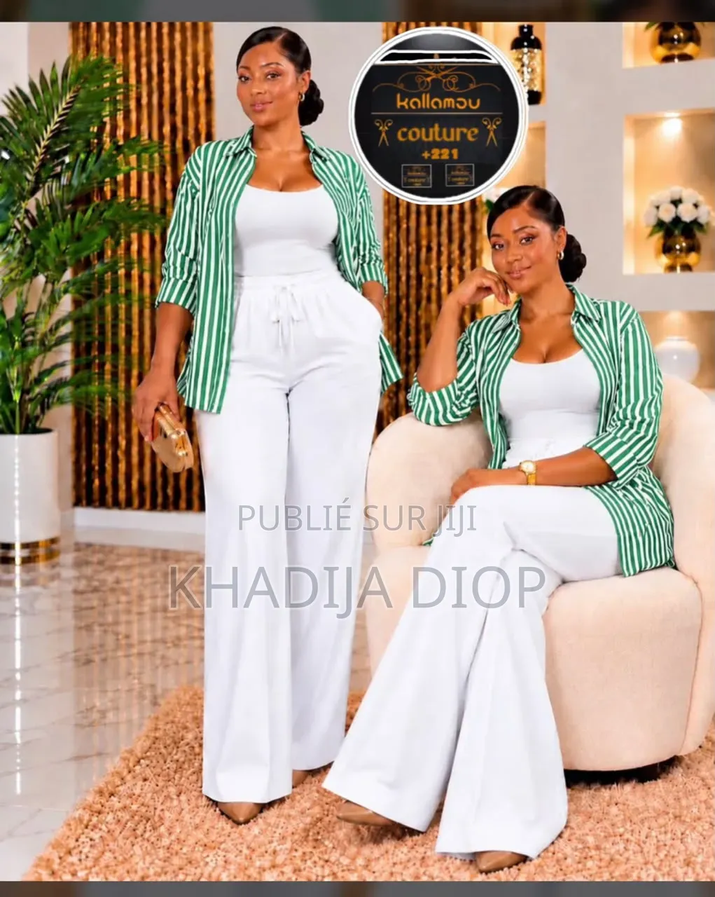 Bas Large Et Chemise Courte Manche