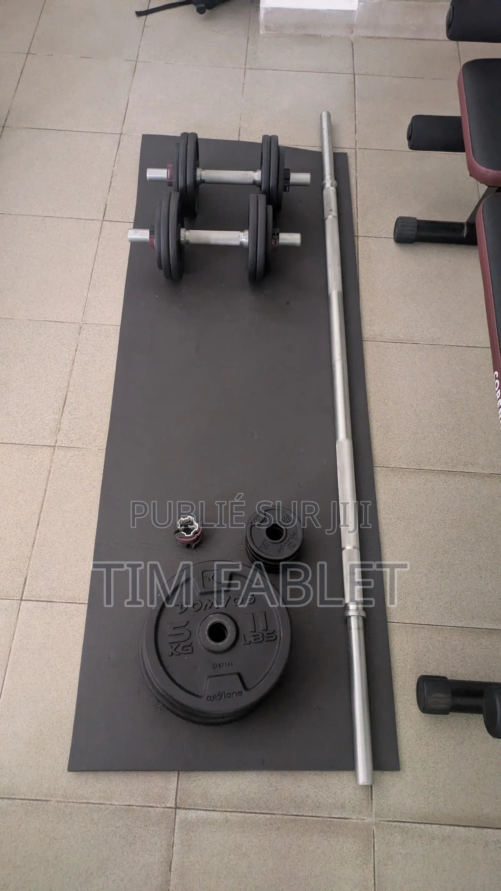 Kit 54 Kg Haltères Et Barre Musculation