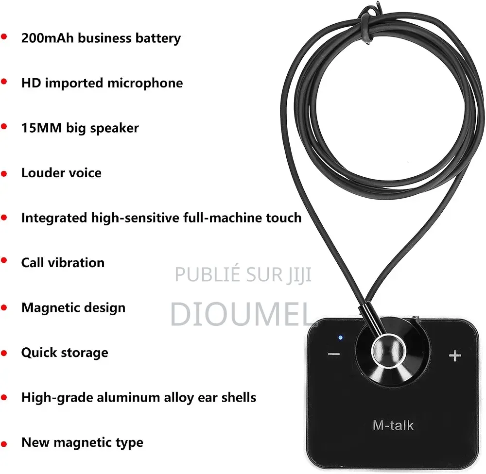 M-Talk Écouteur Bluetooth Professionnelle Magnétique