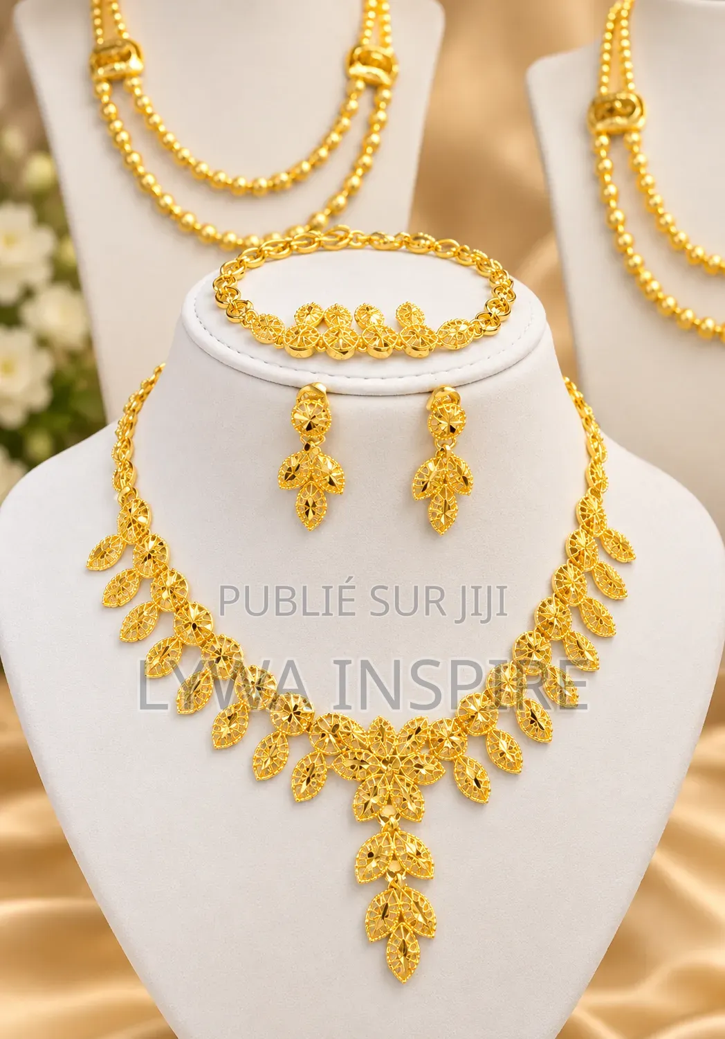 Parure De Bijoux Élégante – Collier_boucles D’oreilles