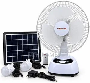 Ventilateur Solaire Rechargeable CORAL STAR CS-1201 – 12 Pouces