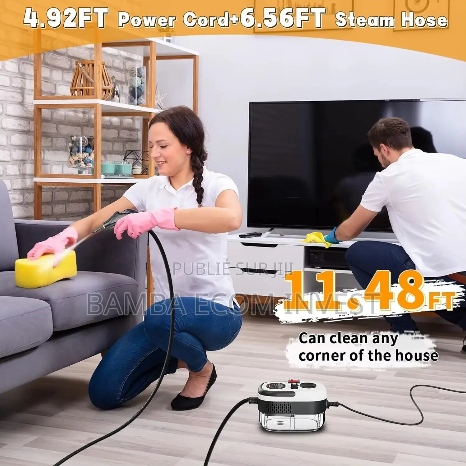 Nettoyeur À Vapeur 3,0 Bar, 2500 W De 1,2L, 9 Accessoires, 6 Niveaux