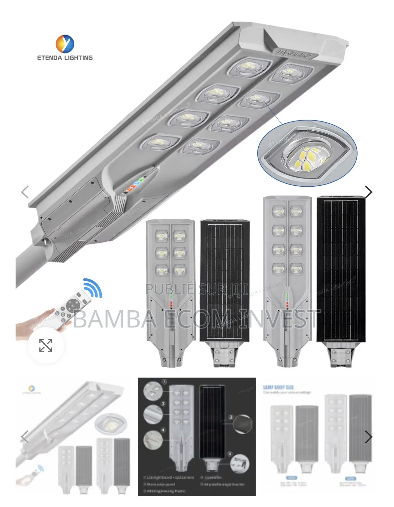 Lampadaire Solaire Hongtu 1000W (Série 17)