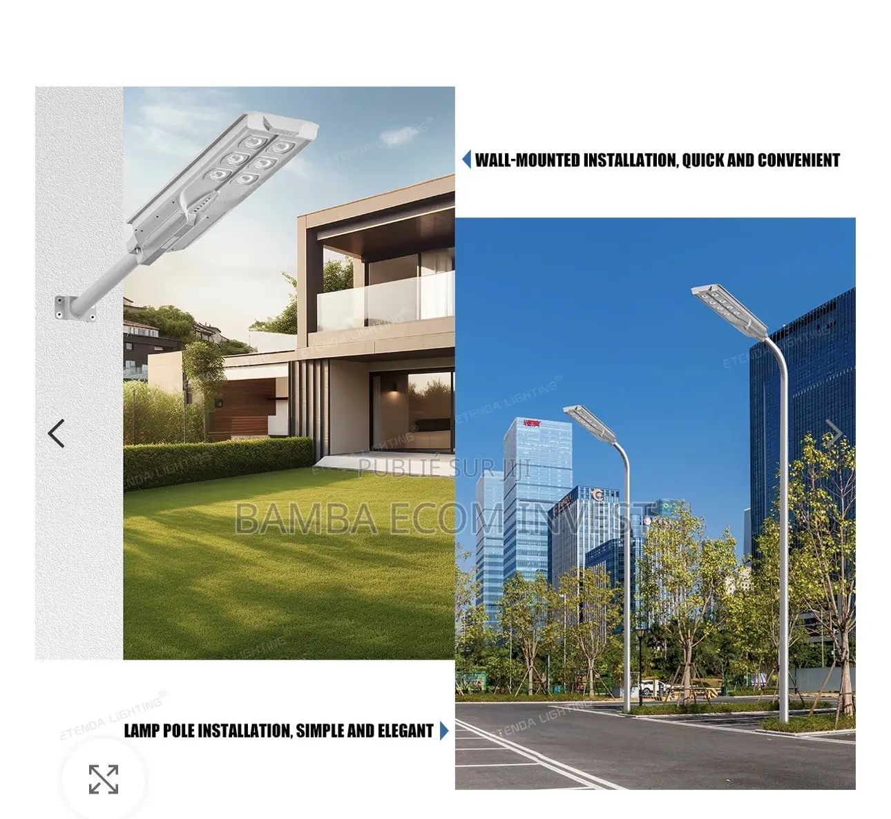 Lampadaire Solaire Hongtu 1000W (Série 17)