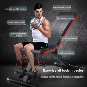 Banc De Musculation 6 in 1 Pliable&Inclinable Réglable 40*130*40-120cm
