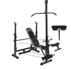Banc De Musculation Multifonction en Acier Noir