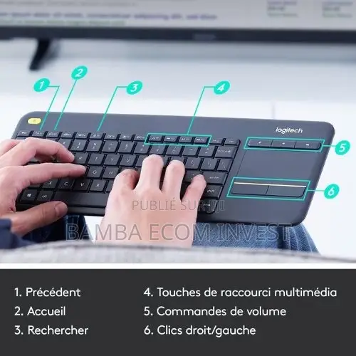 Clavier Sans Fil Logitech K400 Plus Logitech Media K400 Plus