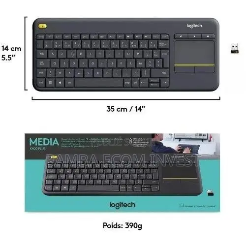 Clavier Sans Fil Logitech K400 Plus Logitech Media K400 Plus