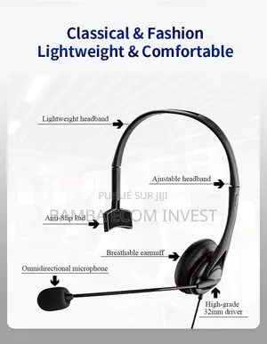 Casque Filaire d'Apprentissage Avec Microphone SY490MV