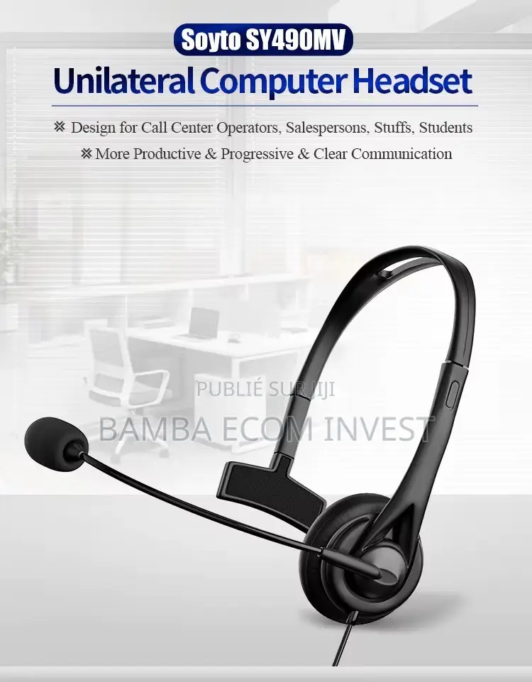 Casque Filaire d'Apprentissage Avec Microphone SY490MV