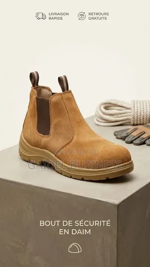 Superbes Bottines De Sécurité en Daim – Confort Et Protection !