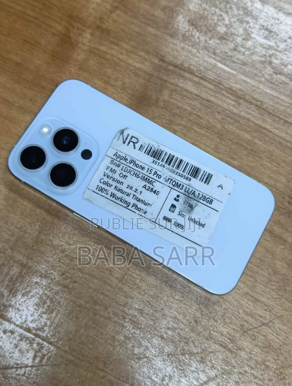 Nouveau Apple iPhone 15 Pro 512 GB Blanc